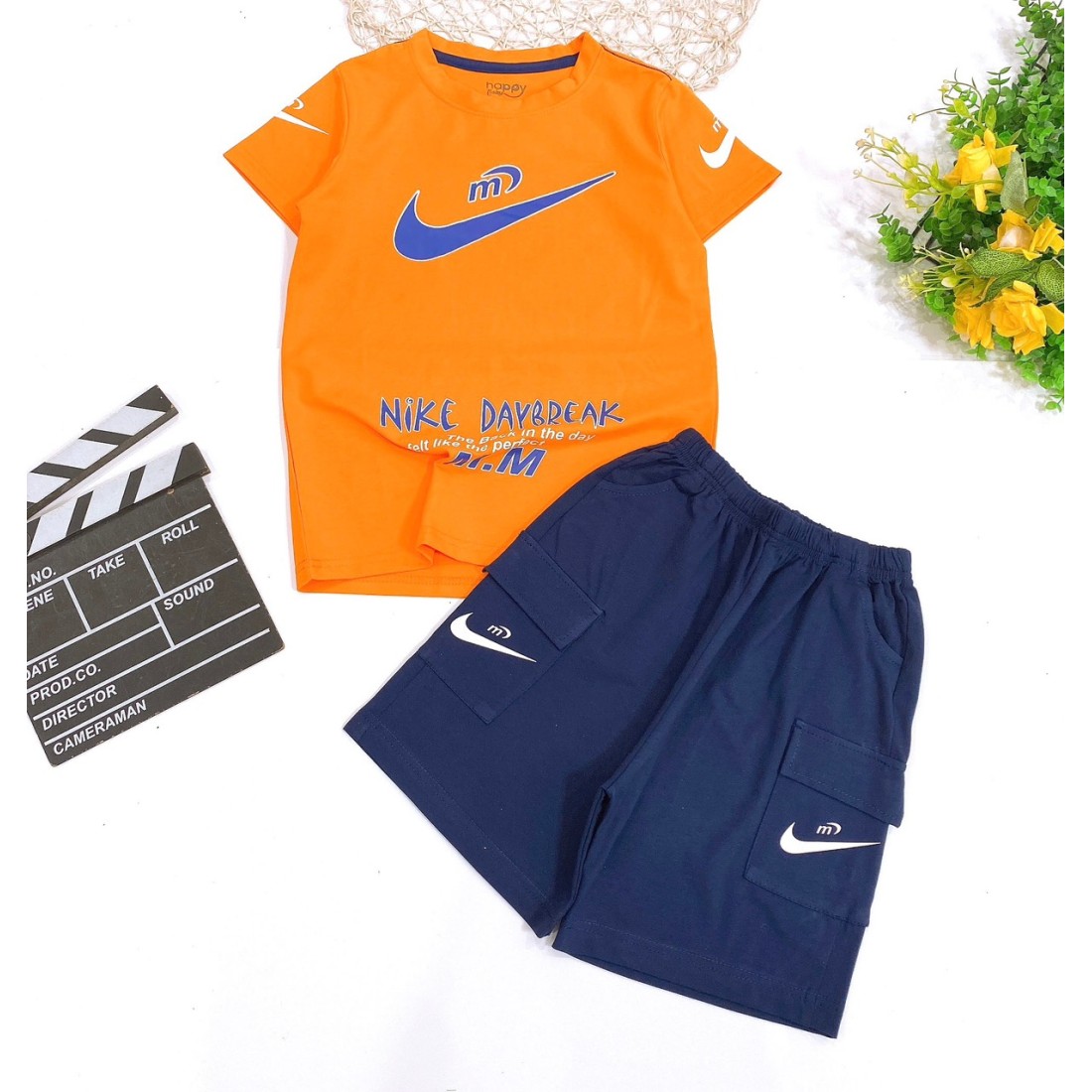 Bộ bé trai cotton in hình NIKE túi hộp-ĐỒ BỘ XUÂN HÈ BÉ TRAI